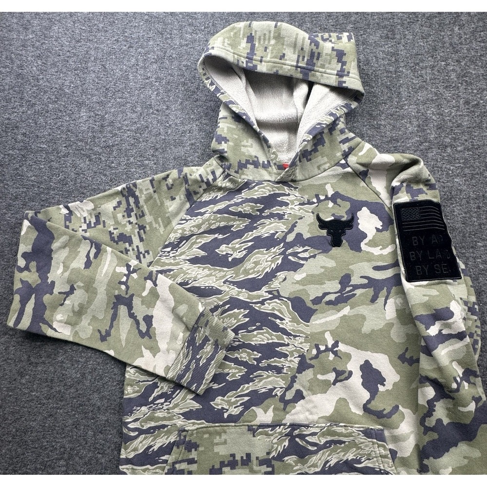 Under Armour Project‎ Rock Freedom Digital Camo Hoodie Sweatshirt Youth Sz XL
